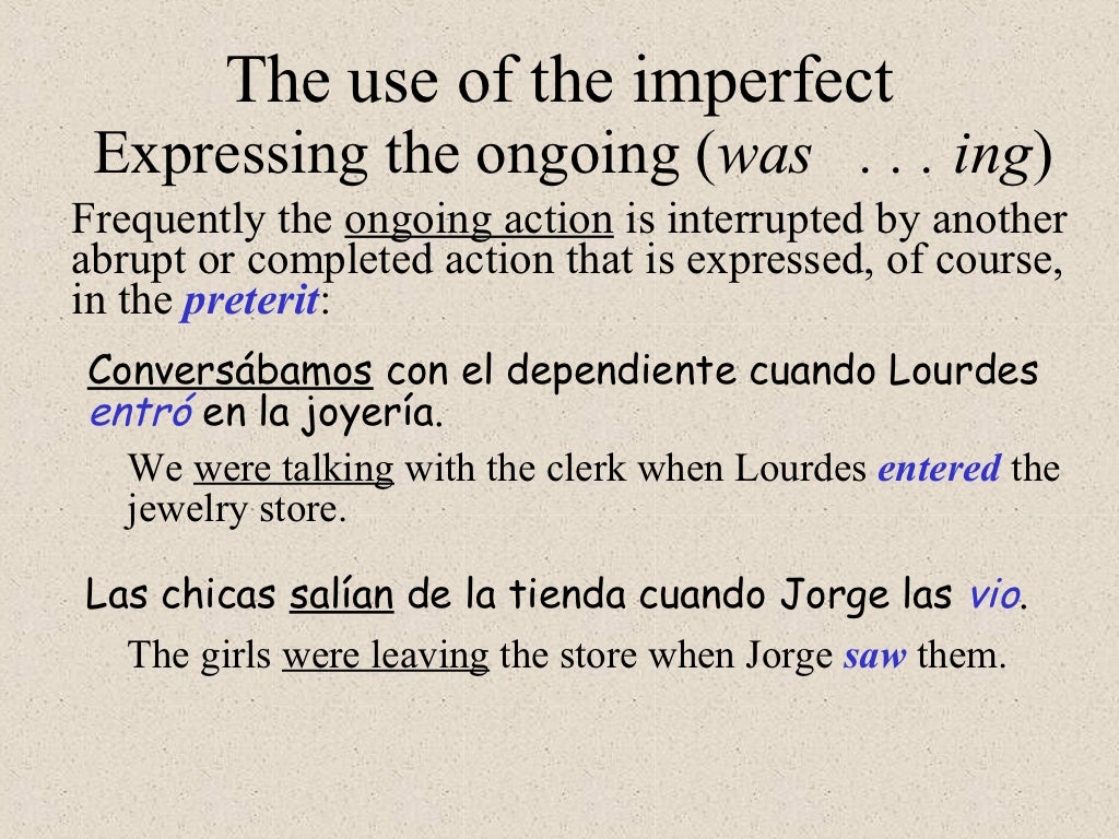 12 The Imperfect Tense Of Regular And Irregular Verbs