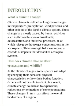 impact of climate change on wildlife and ecosystems | PDF