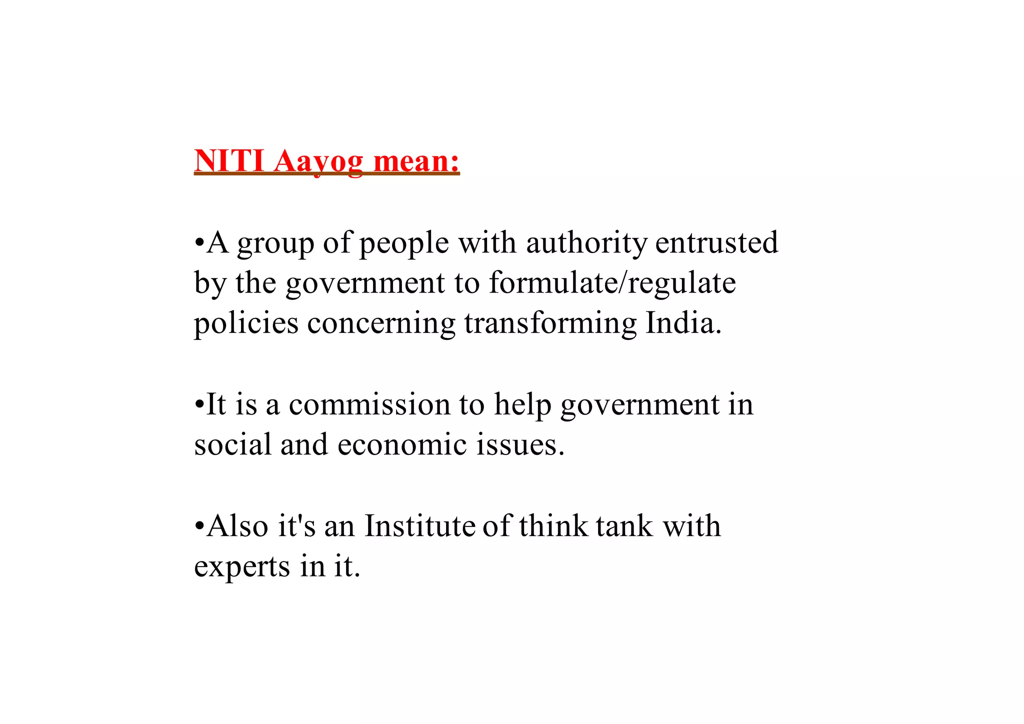 12th five year plan and NITI ayog | PDF