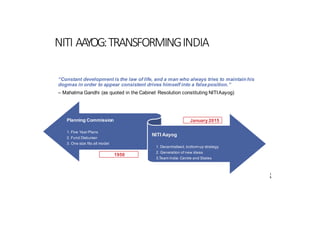 12th five year plan and NITI ayog | PDF