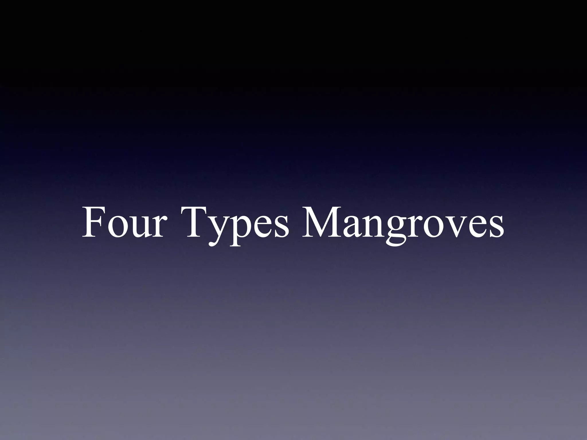 Four Types Mangroves
 