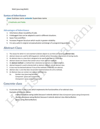 12th ip CBSE chapter 4 oop in java notes complete | PDF