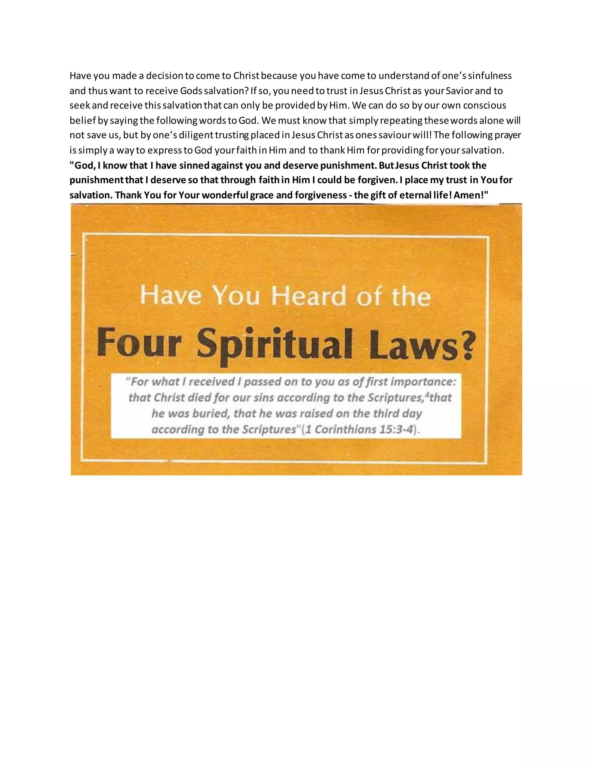 12th may 2016 - The four spiritual laws | DOCX