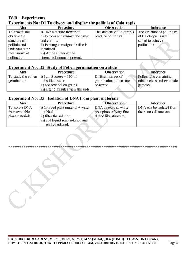 12th std Botany EM Practical notes (1).pdf | Biological Sciences | Science