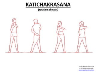 KATICHAKRASANA
(rotation of waist)
SCHOLAR SAKSHAM HAJELA
(P.G.T) Physical Education
sakshampgt.hpe@gmail.com
 