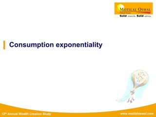 www.motilaloswal.com12th Annual Wealth Creation Study
Consumption exponentiality
 