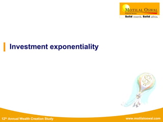 www.motilaloswal.com12th Annual Wealth Creation Study
Investment exponentiality
 