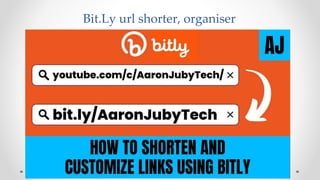 Bit.Ly url shorter, organiser
 