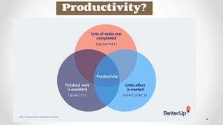 Productivity?
 