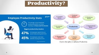 Productivity?
 