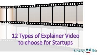 12 Types of Explainer Video
to choose for Startups
 