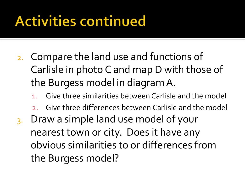 Burgess and Hoyt Land Use Models
