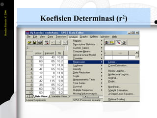 BondanPalestin©2006
Koefisien Determinasi (r2
)
 