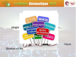 rique
                                      -


    ologie moderne de la communication...




                                            rique.
(Breton et Proulx, 1996)
 