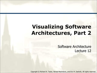 Visualizing Software Architectures, Part 2 Software Architecture Lecture 12 