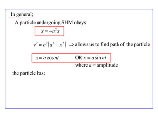In general; the particle has; 