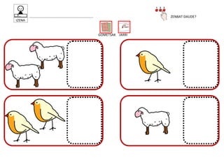 .................................................................... ZENBAT DAUDE?
GOMETSAK JARRI
 