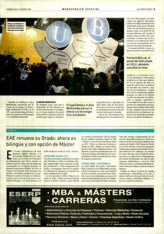 EAE renueva su grado (La Vanguardia)