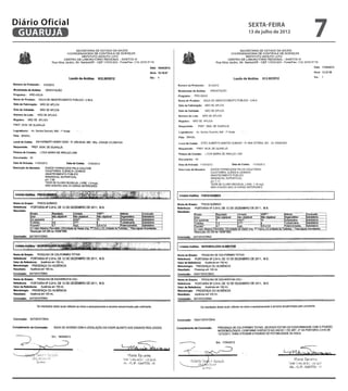 Diário Oficial
 GUARUJÁ
                 sexta-feira
                 13 de julho de 2012
                                       7
 