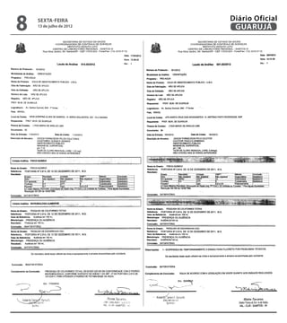 8   sexta-feira
    13 de julho de 2012
                          Diário Oficial
                           GUARUJÁ
 