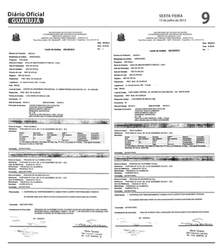 Diário Oficial
 GUARUJÁ
                 sexta-feira
                 13 de julho de 2012
                                       9
 
