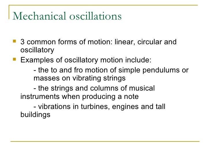 13.1. Mechanical Oscillations