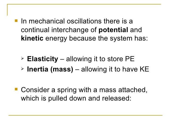 13.1. Mechanical Oscillations