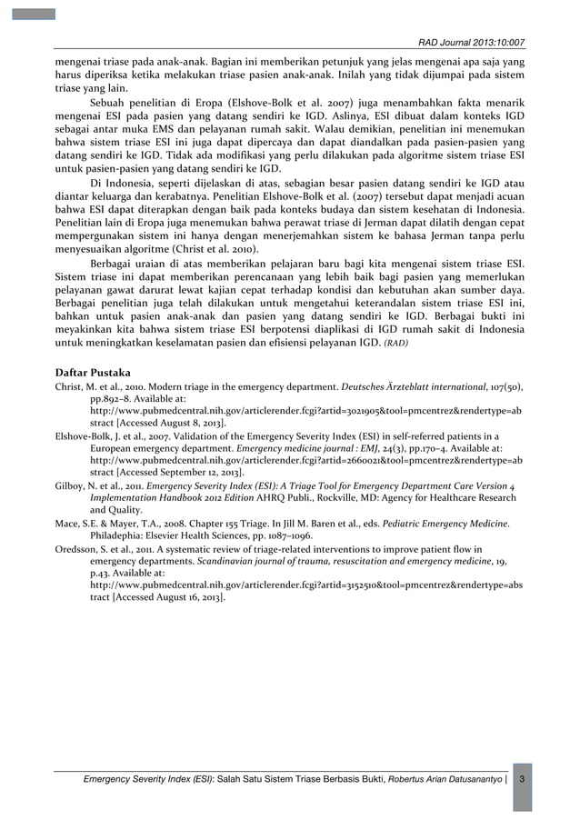 Esi Index.pdf Emergency Severity Index (ESI): Salah Satu Sistem Triase Berbasis Bukti ...