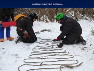 Укладання шнурка зигзагом.
 