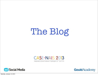 The Blog



Saturday, January 12, 2013
 