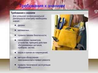 Требования к знаниям
 