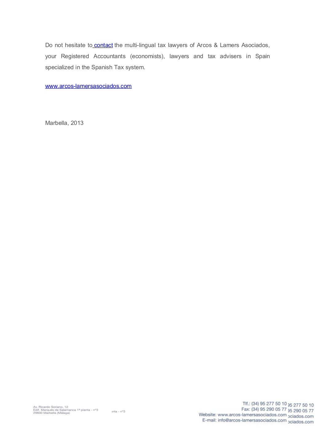 Spanish tax declaration dealines