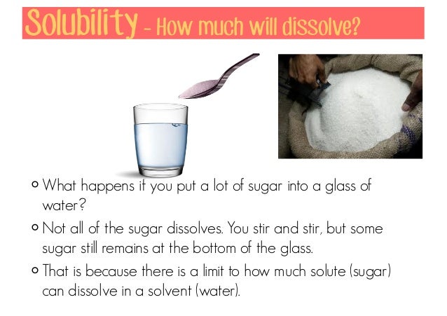 sugar dissolving in water
