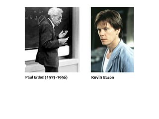 Paul Erdös (1913-1996)

Kevin Bacon

 