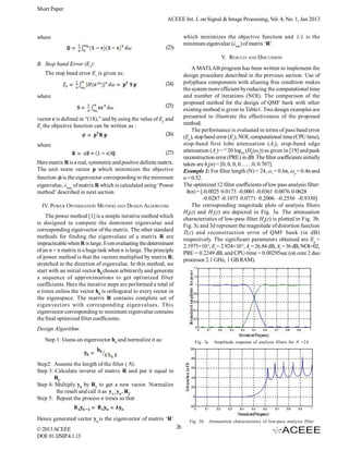 Two-Channel Quadrature Mirror Filter Bank Design using FIR Polyphase ...