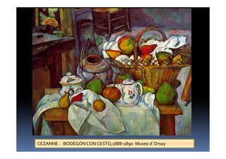 CEZANNE . BODÉGÓNCON CESTO,1888-1890 Museo d´Orsay
 