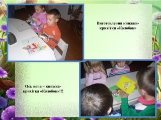 Виготовлення книжки- 
крихітки «Колобок» 
Ось вона – книжка- 
крихітка «Колобок»!!! 
 