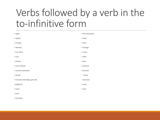 13.infinitive and the ingform | PPT