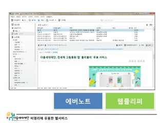 비영리에 유용한 웹서비스
에버노트 웹클리퍼
 