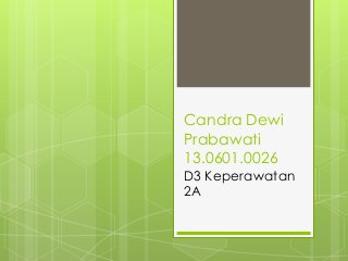 Candra Dewi
Prabawati
13.0601.0026
D3 Keperawatan
2A
 