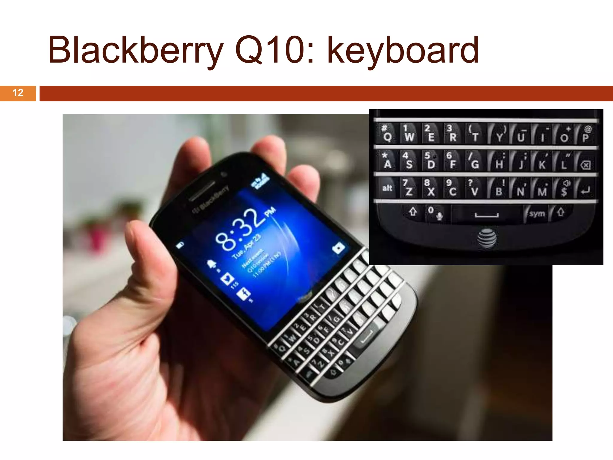 Blackberry Q10: keyboard
R.Polillo - Marzo 2015
12
 
