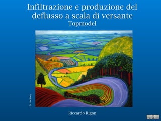 Infiltrazione e produzione del
deflusso a scala di versante
Topmodel
Riccardo Rigon
D.Hockney
 