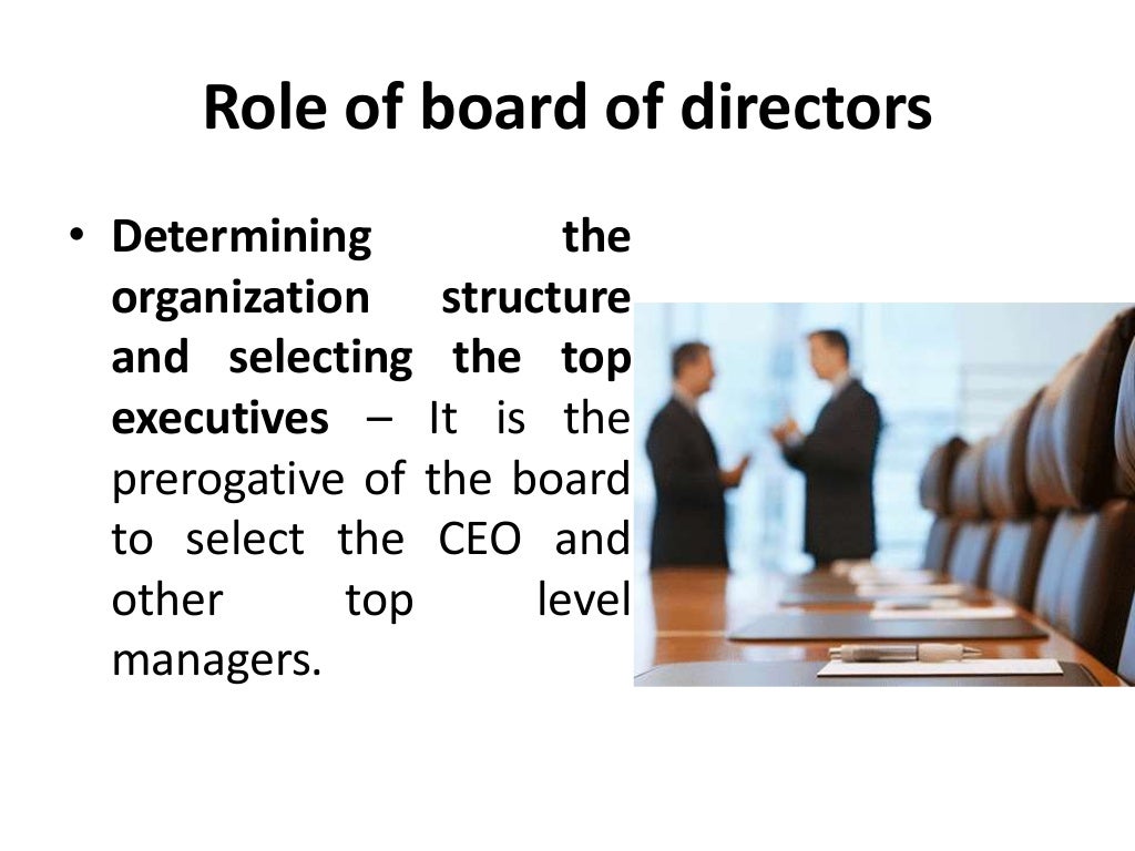 Role of board of directors corporate management Strategic Manag…