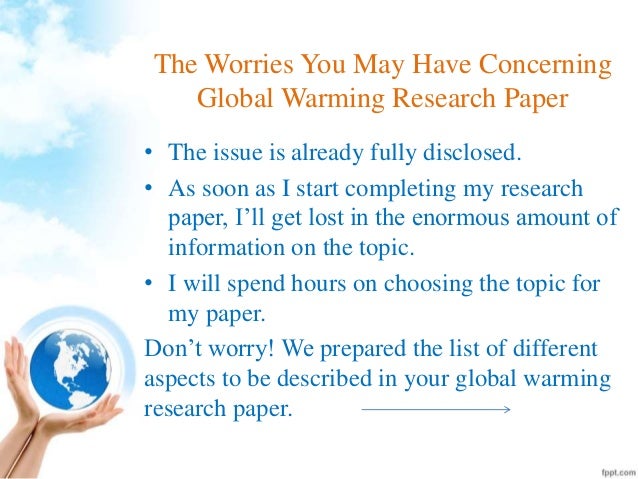 Global warming research paper for sale