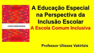A Educação Especial
na Perspectiva da
Inclusão Escolar
A Escola Comum Inclusiva
Professor Ulisses Vakirtzis
 