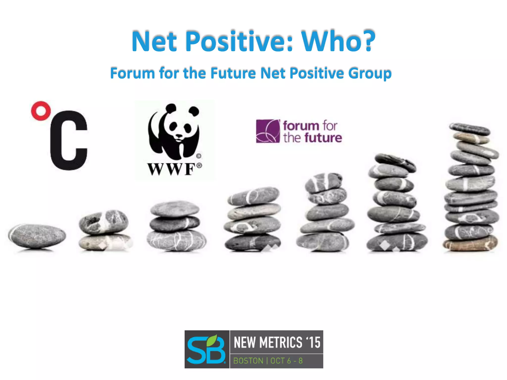 Net Positive: Who?
Forum for the Future Net Positive Group
 