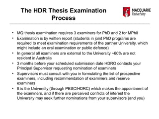 mq thesis examination portal
