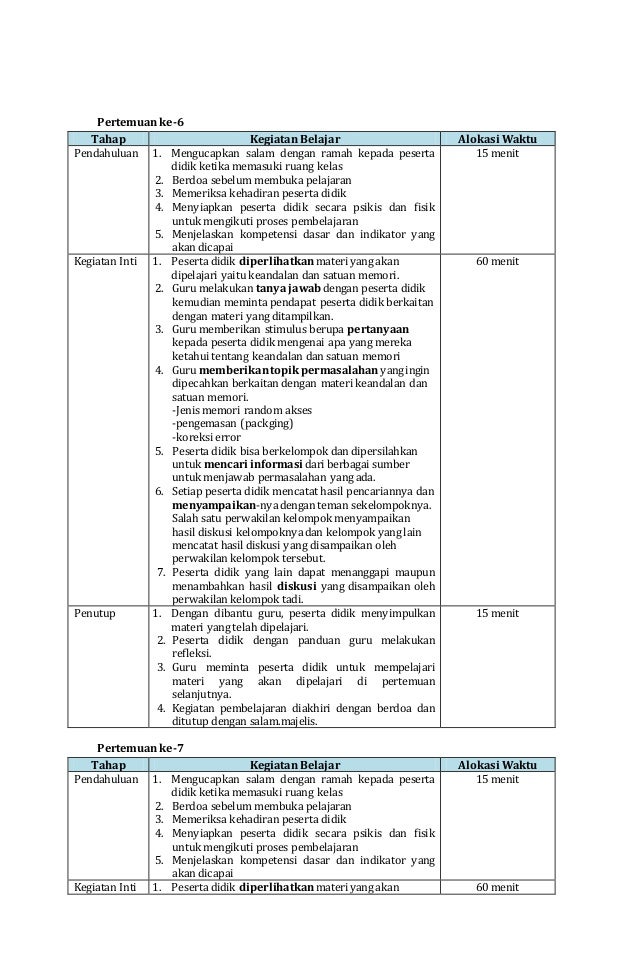Contoh Rpp Kurikulum 2013 Smk Tkj Dunia Sosial