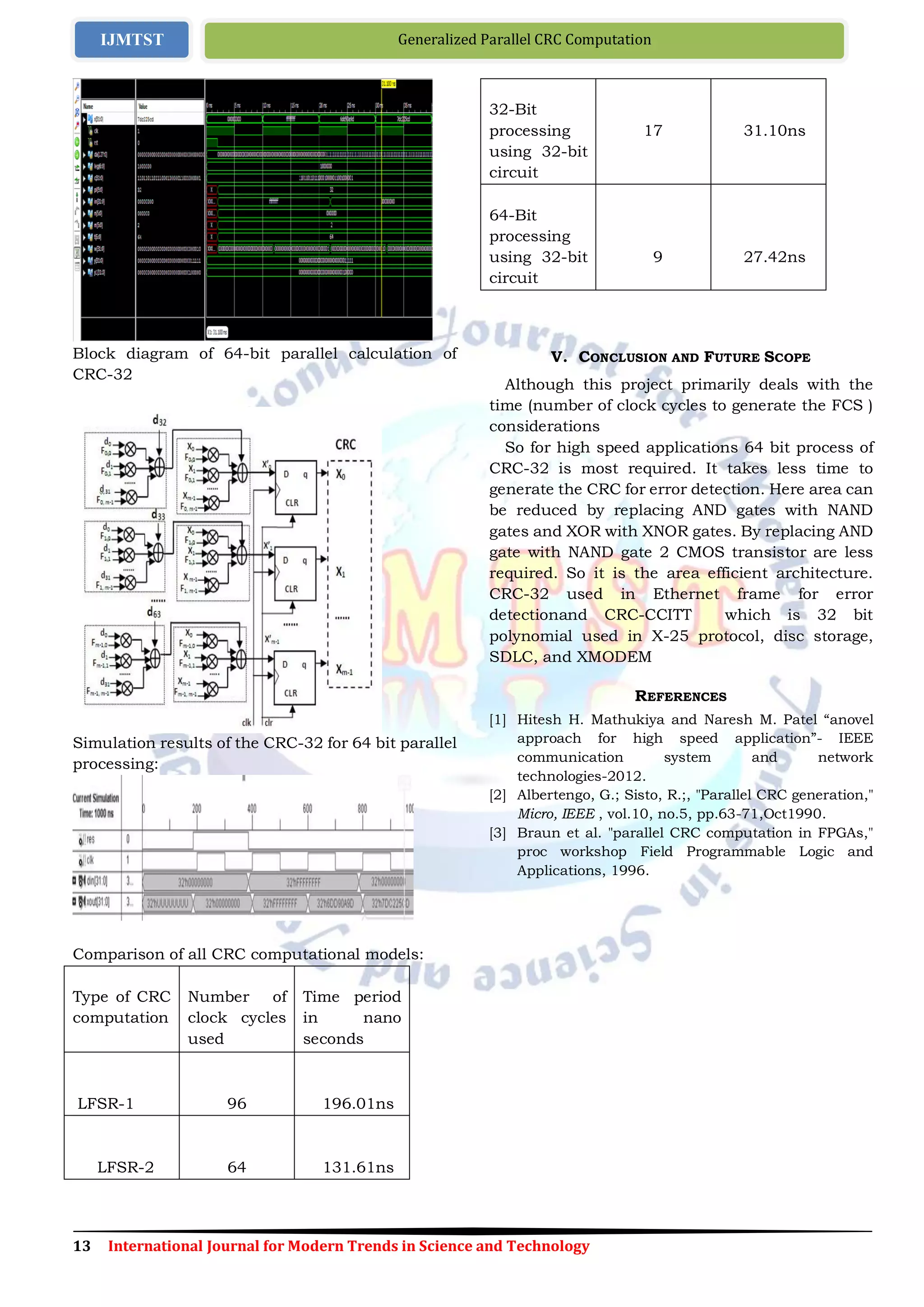 Generalized Parallel CRC Computation | PDF