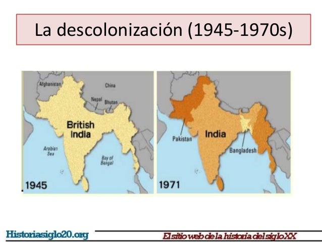 La descolonización, la India y Sudáfrica